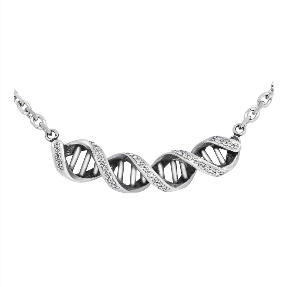 DNA Necklace with Austrian Crystals - NWT Stainless Steel